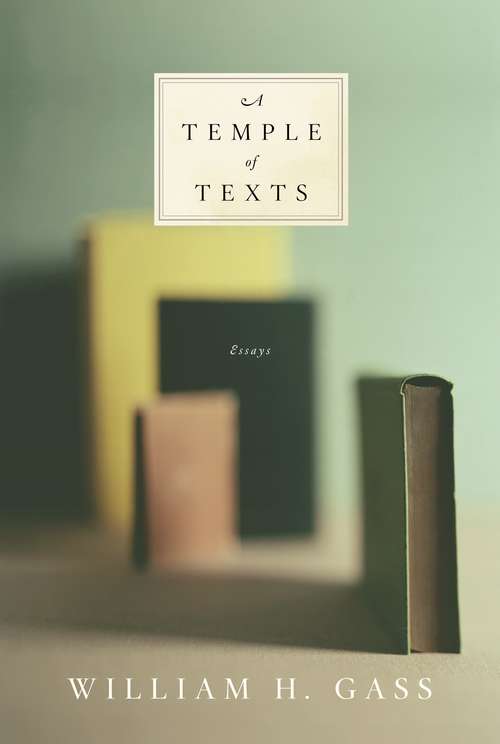 Book cover of A Temple of Texts: Essays