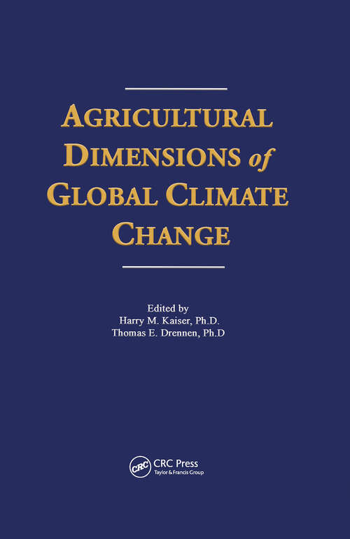 Book cover of Agricultural Dimensions of Global Climate Change