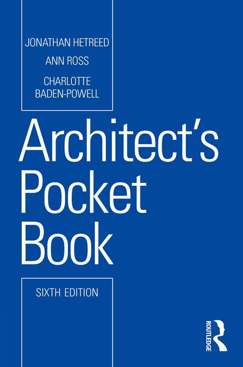 Book cover of Architect's Pocket Book (5) (Routledge Pocket Books)