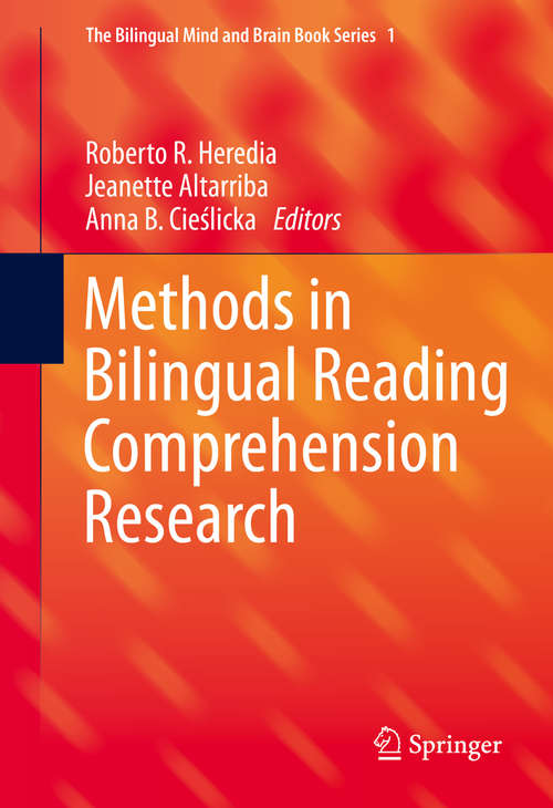 Book cover of Methods in Bilingual Reading Comprehension Research