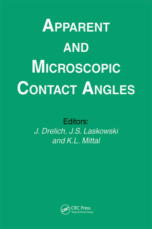 Book cover of Apparent and Microscopic Contact Angles (1)