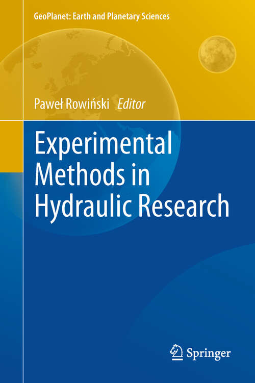 Book cover of Experimental Methods in Hydraulic Research