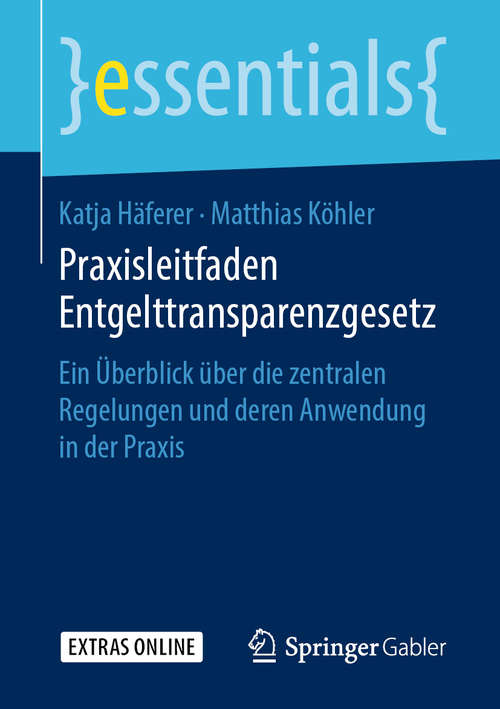 Book cover of Praxisleitfaden Entgelttransparenzgesetz