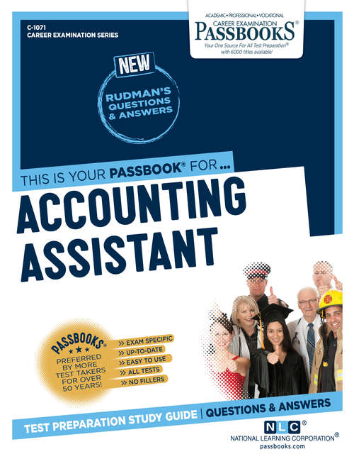 Book cover of Accounting Assistant: Passbooks Study Guide (Career Examination Series)