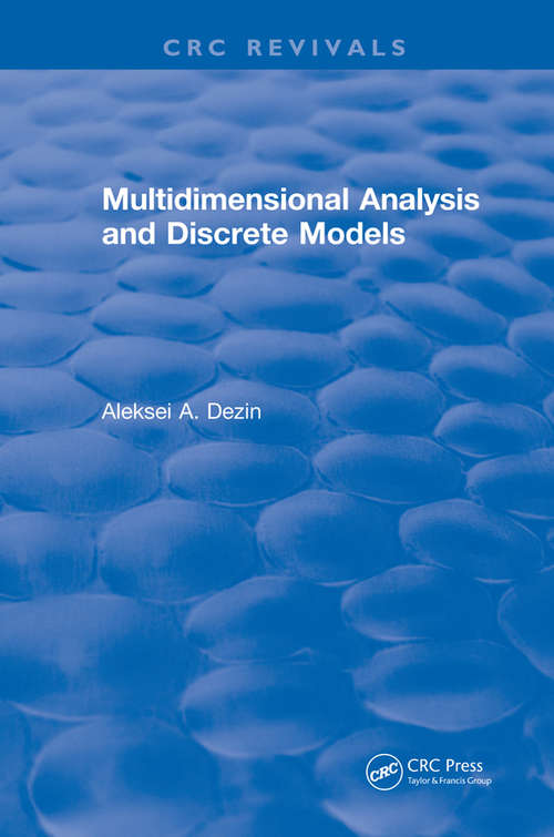 Book cover of Multidimensional Analysis and Discrete Models