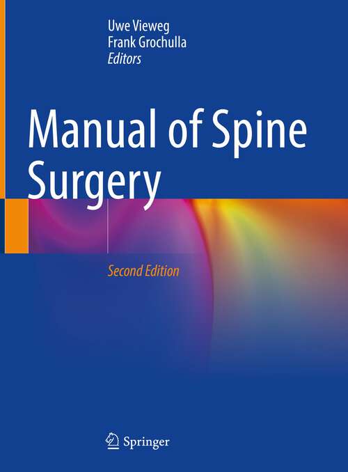 Book cover of Manual of Spine Surgery (2nd ed. 2023)