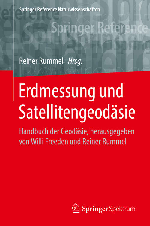 Book cover of Erdmessung und Satellitengeodäsie