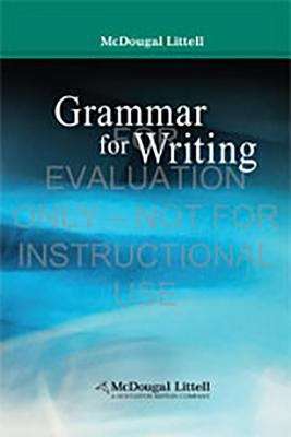 Book cover of Grammar for Writing [Grade 8]