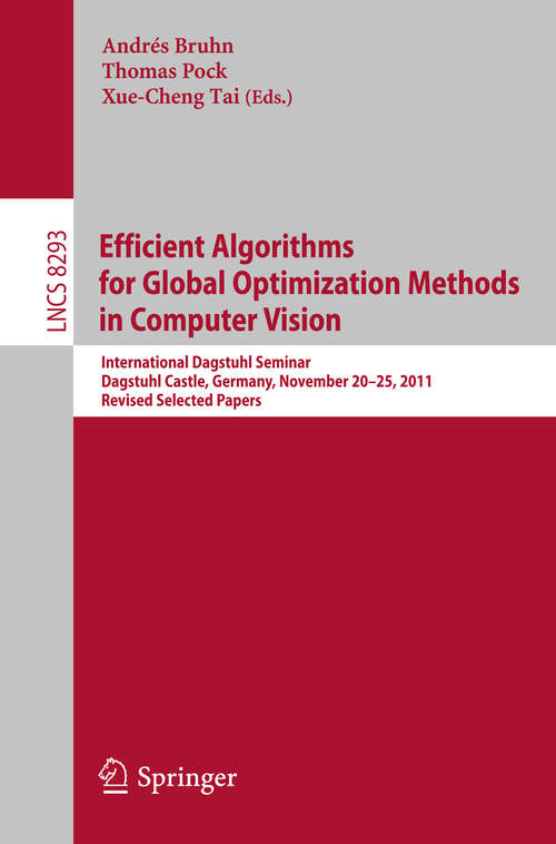 Book cover of Efficient Algorithms for Global Optimization Methods in Computer Vision