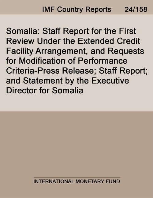 Book cover of Somalia: Staff Report for the First Review Under the Extended Credit Facility Arrangement, and Requests for Modification of Performance Criteria-Press Release; Staff Report; and Statement by the Executive Director for Somalia