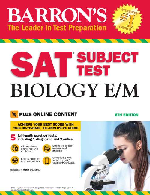 Book cover of Barron's SAT Subject Test Biology E/M, 6th edition