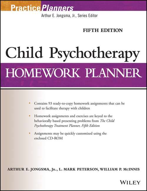 Book cover of Child Psychotherapy Homework Planner