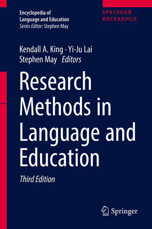 Book cover of Research Methods in Language and Education