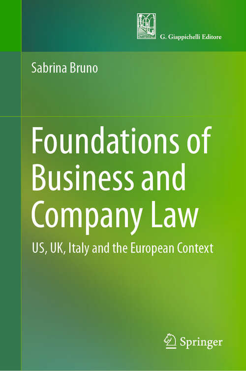 Book cover of Foundations of Business and Company Law: US, UK, Italy and the European Context