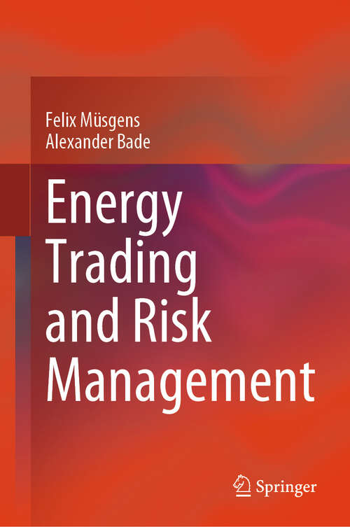 Book cover of Energy Trading and Risk Management (2024)