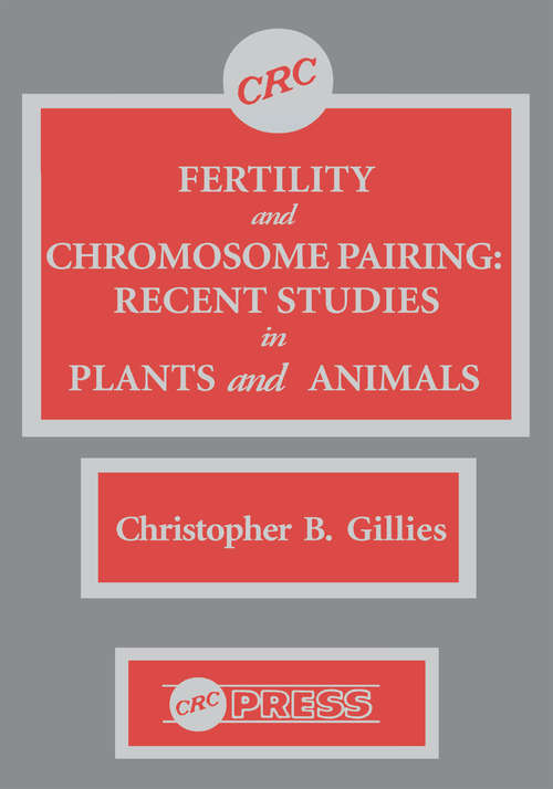 Book cover of Fertility and Chromosome Pairing