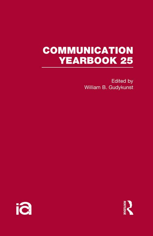 Book cover of Communication Yearbook 25