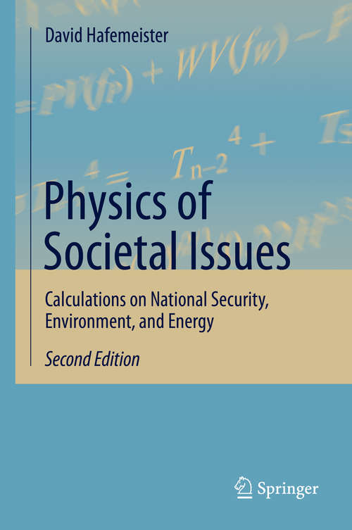 Book cover of Physics of Societal Issues