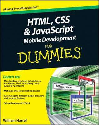 Book cover of HTML, CSS & JavaScript Mobile Development For Dummies