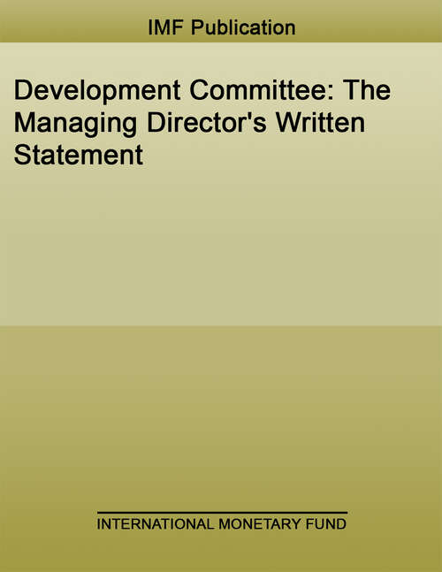 Book cover of Development Committee: The Managing Director's Written Statement