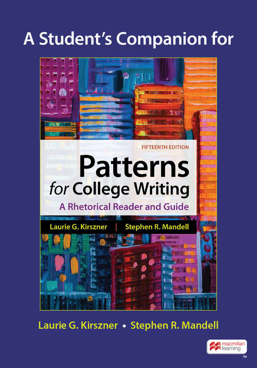 Book cover of A Student’s Companion for Patterns for College Writing (14)