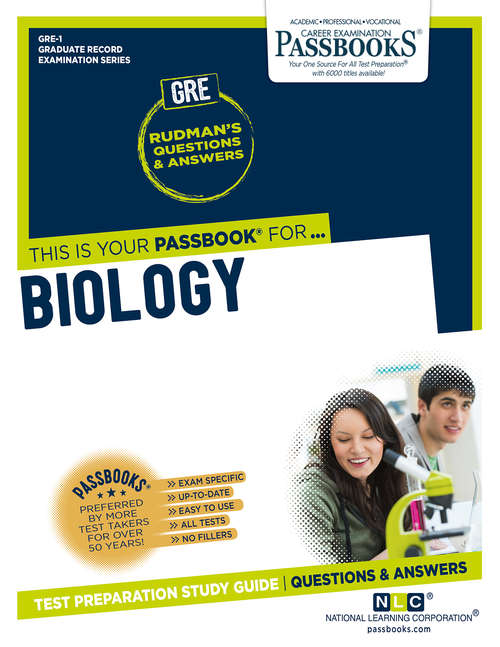 Book cover of BIOLOGY: Passbooks Study Guide (Graduate Record Examination Series (GRE): F No. 28)