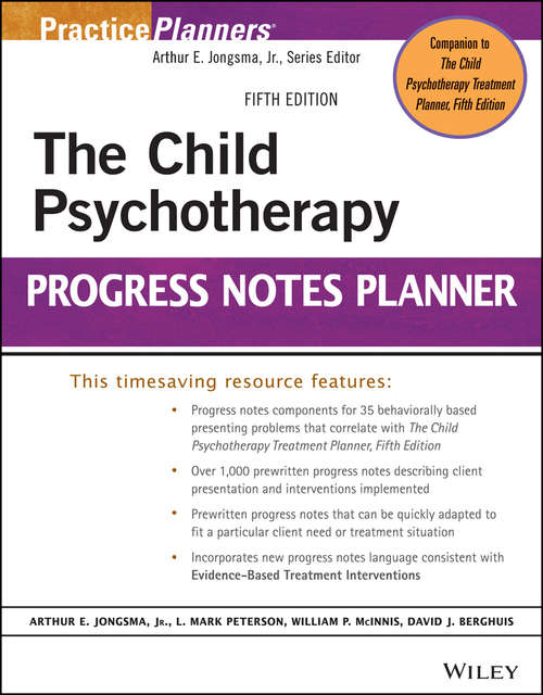 Book cover of The Child Psychotherapy Progress Notes Planner