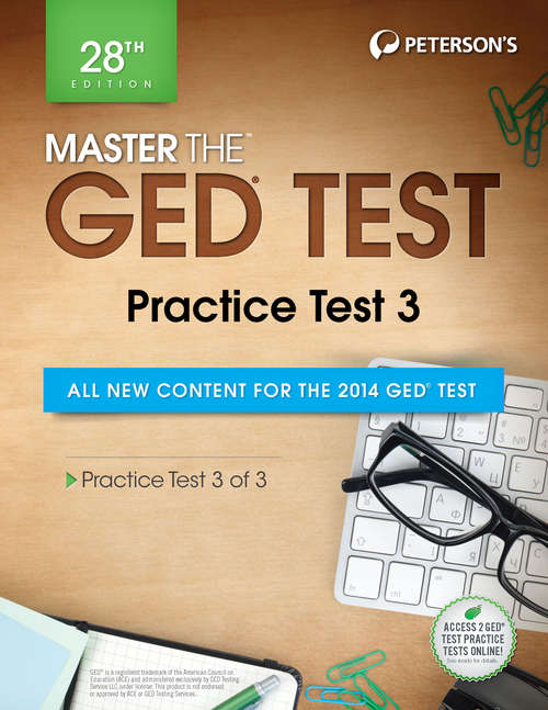 Book cover of Master the GED Test: Practice Test 3 of 3