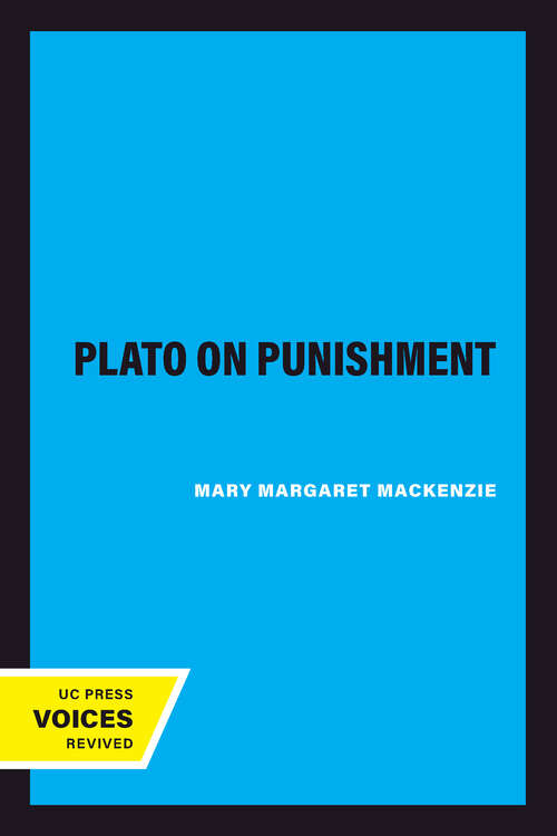 Book cover of Plato on Punishment