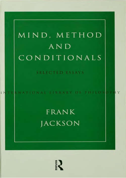 Book cover of Mind, Method and Conditionals: Selected Papers (International Library of Philosophy)