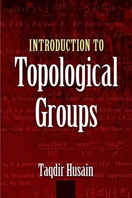 Book cover of Introduction to Topological Groups (Dover Books on Mathematics)