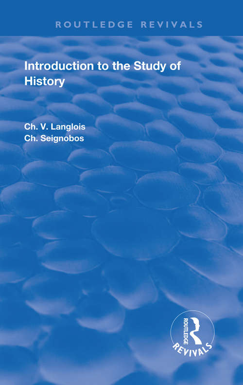 Book cover of Introduction to the Study of History (Routledge Revivals)