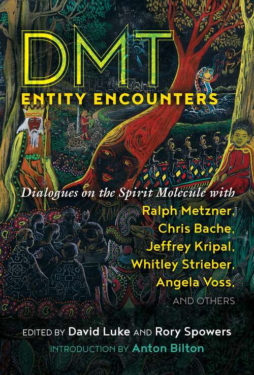 Book cover of DMT Entity Encounters: Dialogues on the Spirit Molecule with Ralph Metzner, Chris Bache, Jeffrey Kripal, Whitley Strieber, Angela Voss, and Others