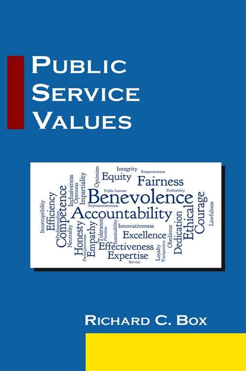 Book cover of Public Service Values