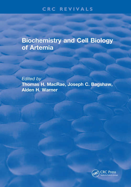 Book cover of Biochemistry and Cell Biology of Artemia