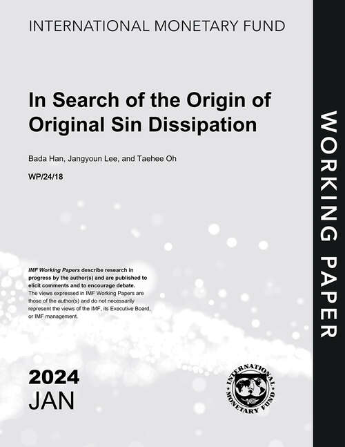 Book cover of In Search of the Origin of Original Sin Dissipation (Imf Working Papers)