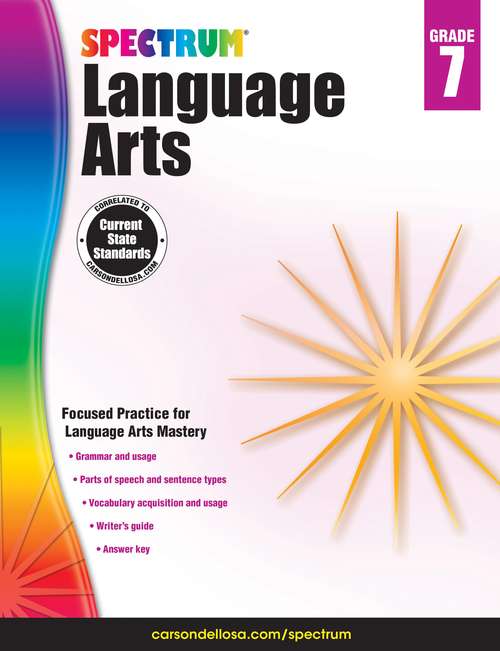 Book cover of Spectrum Language Arts, Grade 7 (Spectrum Series)