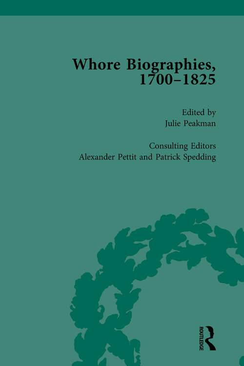 Book cover of Whore Biographies, 1700-1825, Part I Vol 3