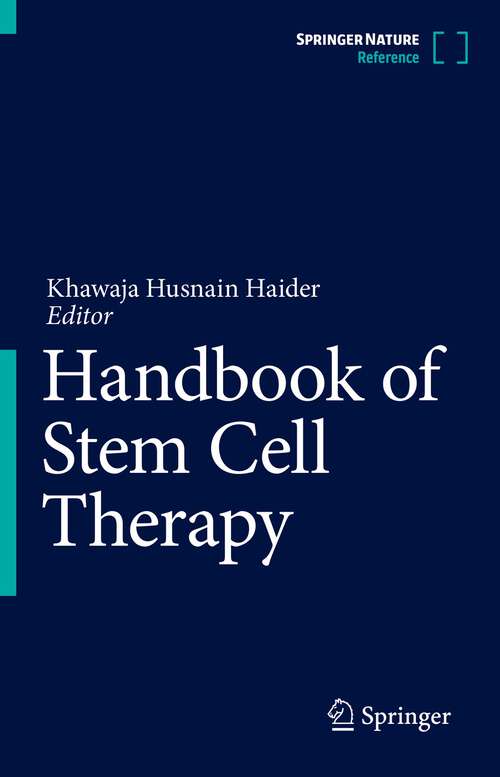 Book cover of Handbook of Stem Cell Therapy (1st ed. 2022)