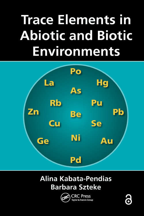 Book cover of Trace Elements in Abiotic and Biotic Environments