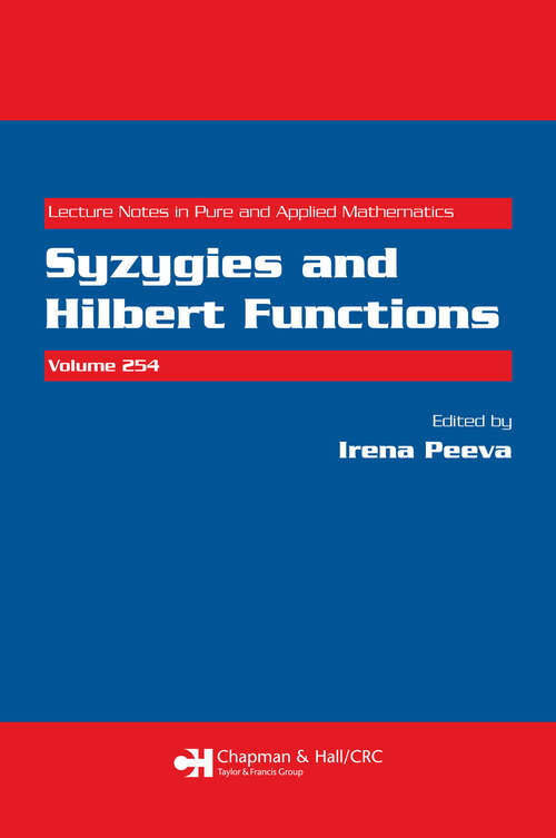 Book cover of Syzygies and Hilbert Functions (1) (Lecture Notes in Pure and Applied Mathematics)