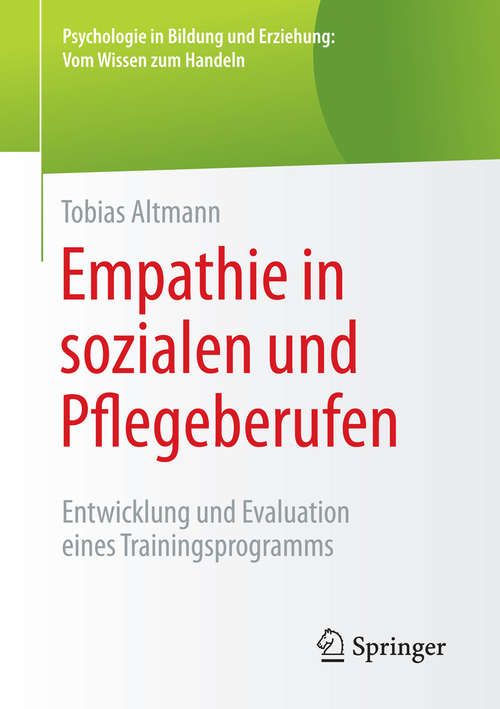 Book cover of Empathie in sozialen und Pflegeberufen