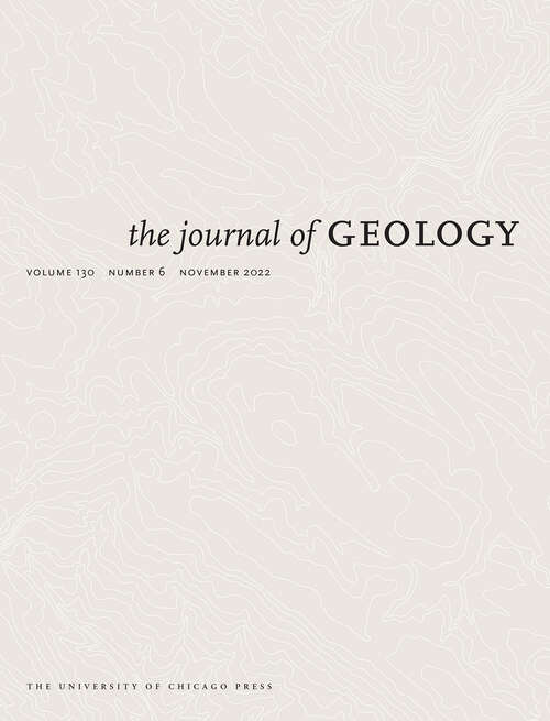 Book cover of The Journal of Geology, volume 130 number 6 (November 2022)