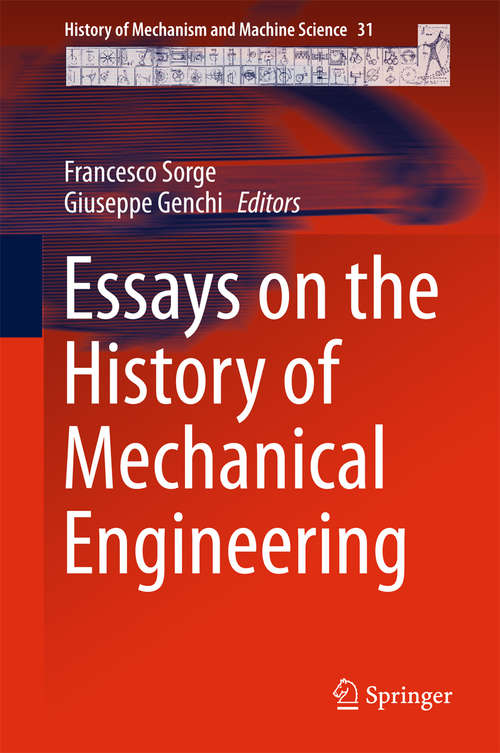 Book cover of Essays on the History of Mechanical Engineering