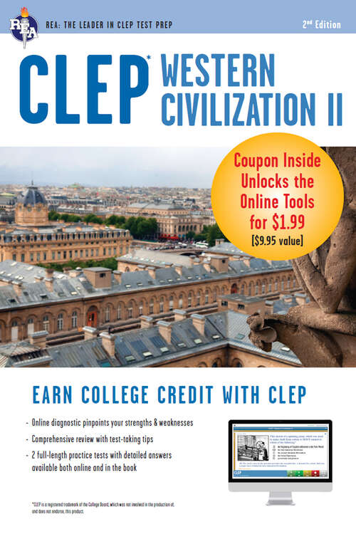 Book cover of CLEP® Western Civilization II Book + Online (CLEP Test Preparation)