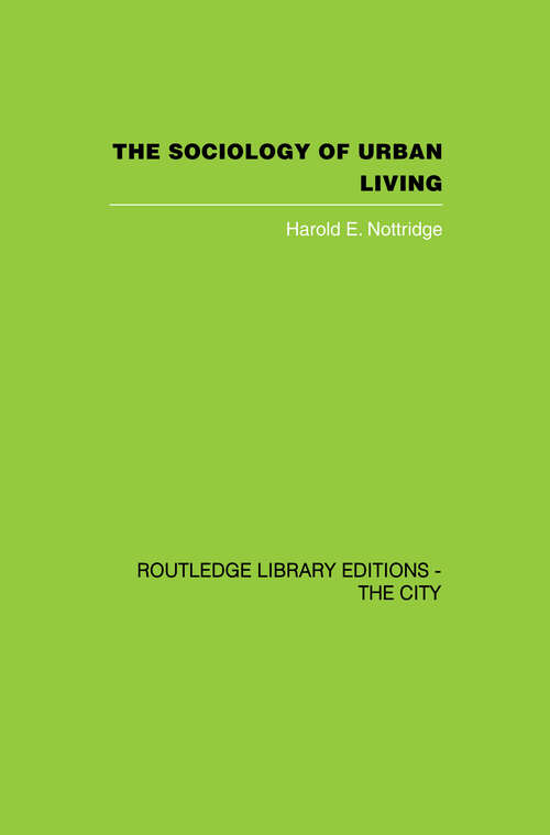 Book cover of The Sociology of Urban Living