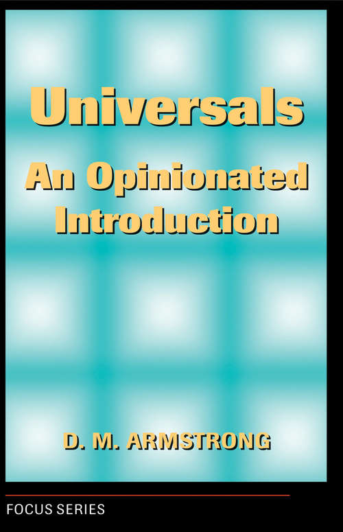 Book cover of Universals: An Opinionated Introduction