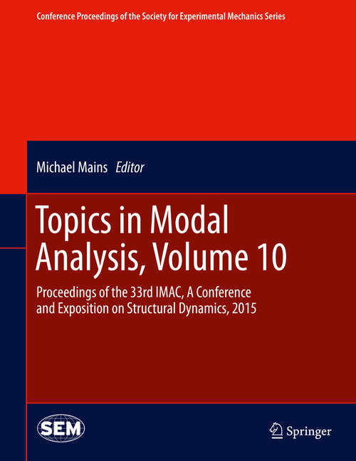 Book cover of Topics in Modal Analysis, Volume 10