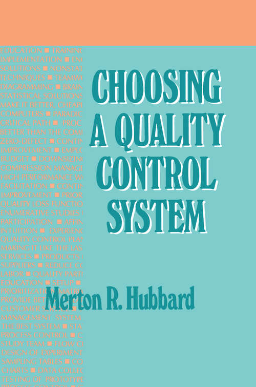 Book cover of Choosing a Quality Control System (1)