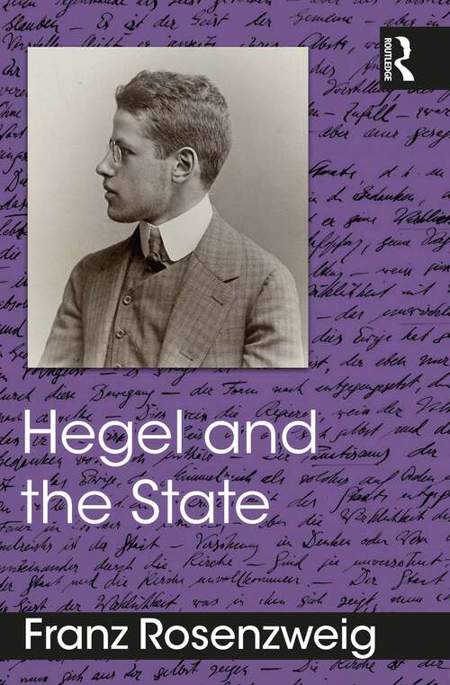 Book cover of Hegel and the State
